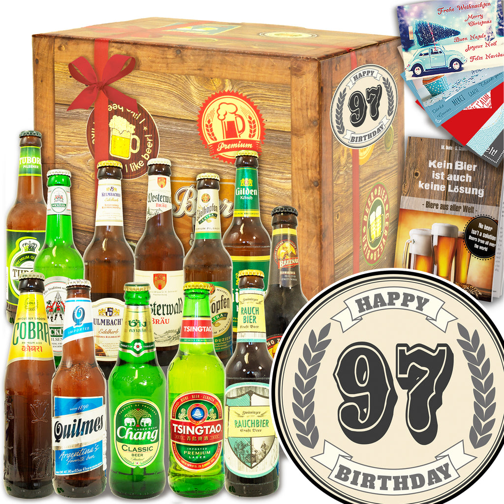 Geburtstag 97 | 12 Biersorten Biere Welt und Deutschland | Box