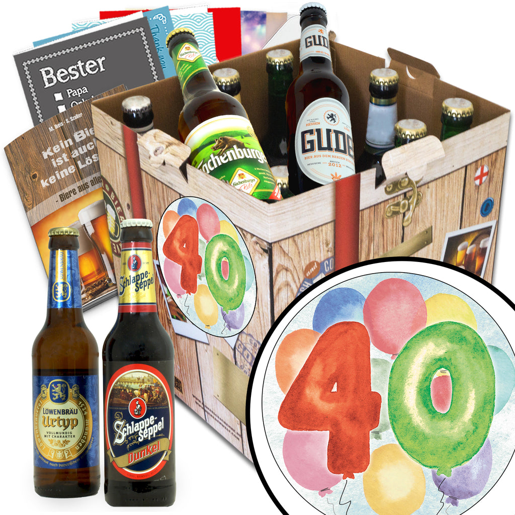 40. Geburtstag | 9 Spezialitäten Bier Deutschlandreise | Geschenkkorb