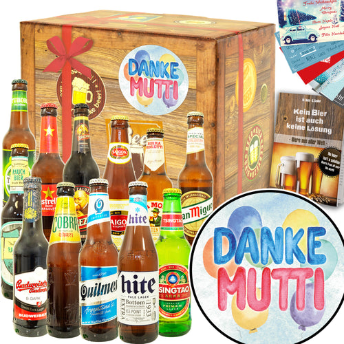 Danke Mutti | 12 Biersorten Biere der Welt Exoten | Box
