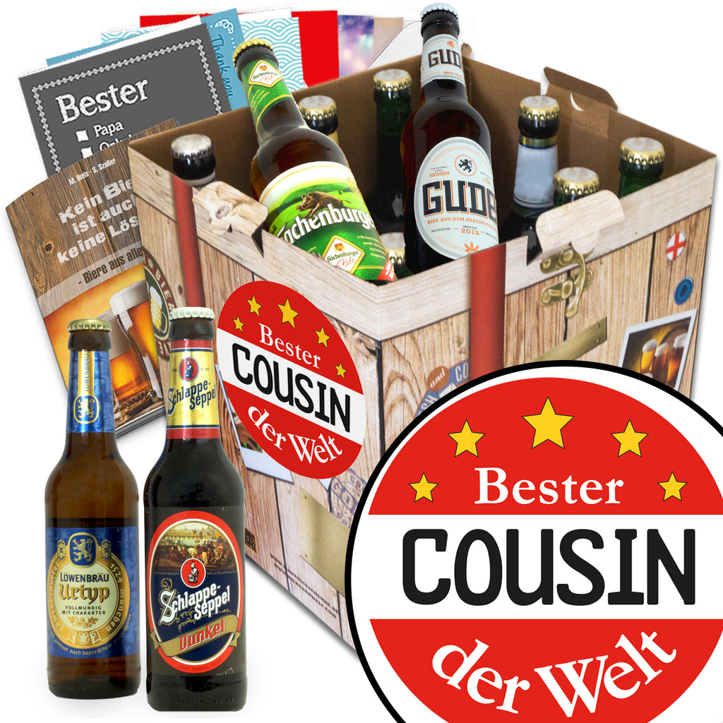 Bester Cousin | 9 Flaschen Bier Deutschlandreise | Box