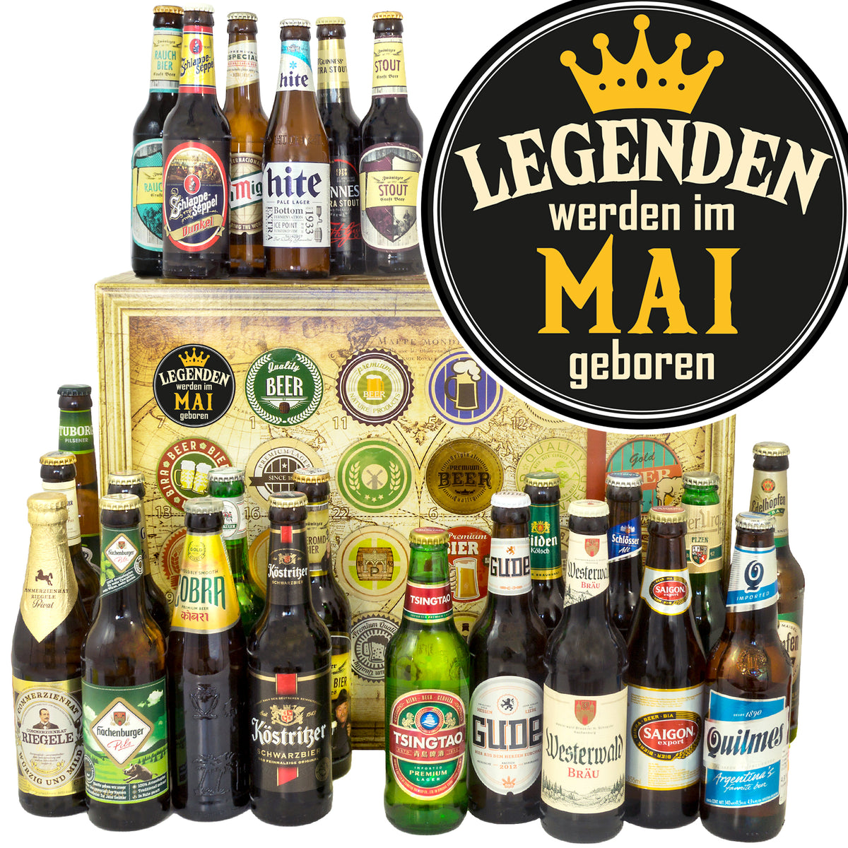 Legende Mai | 24 Flaschen Bier Deutschland und Welt | Probierpaket