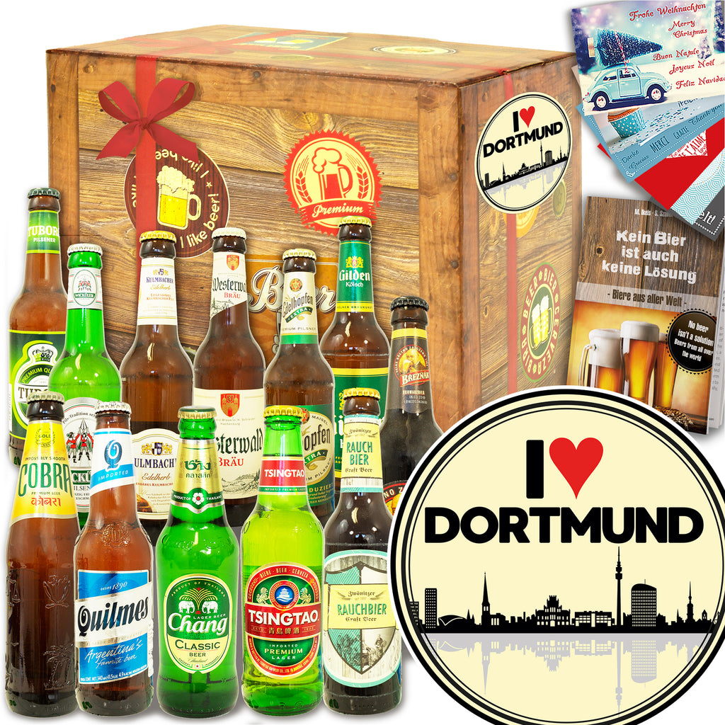 I love Dortmund | 12x Bier International und DE | Geschenkbox