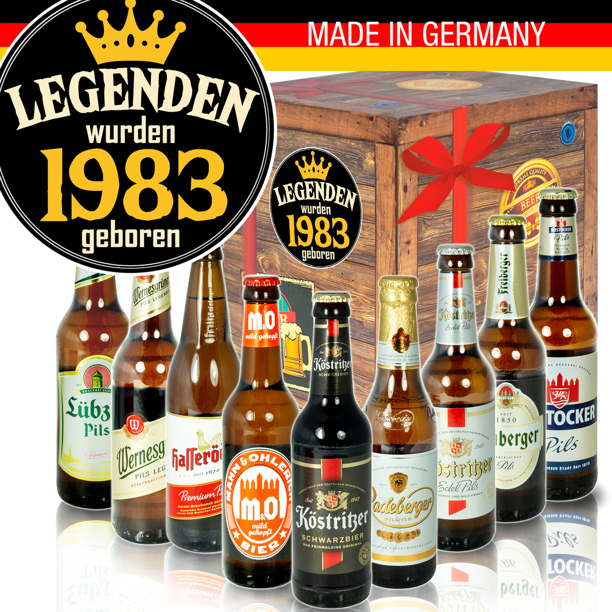 Legenden 1983 | 9x Bier Biere Ostdeutsch | Präsent