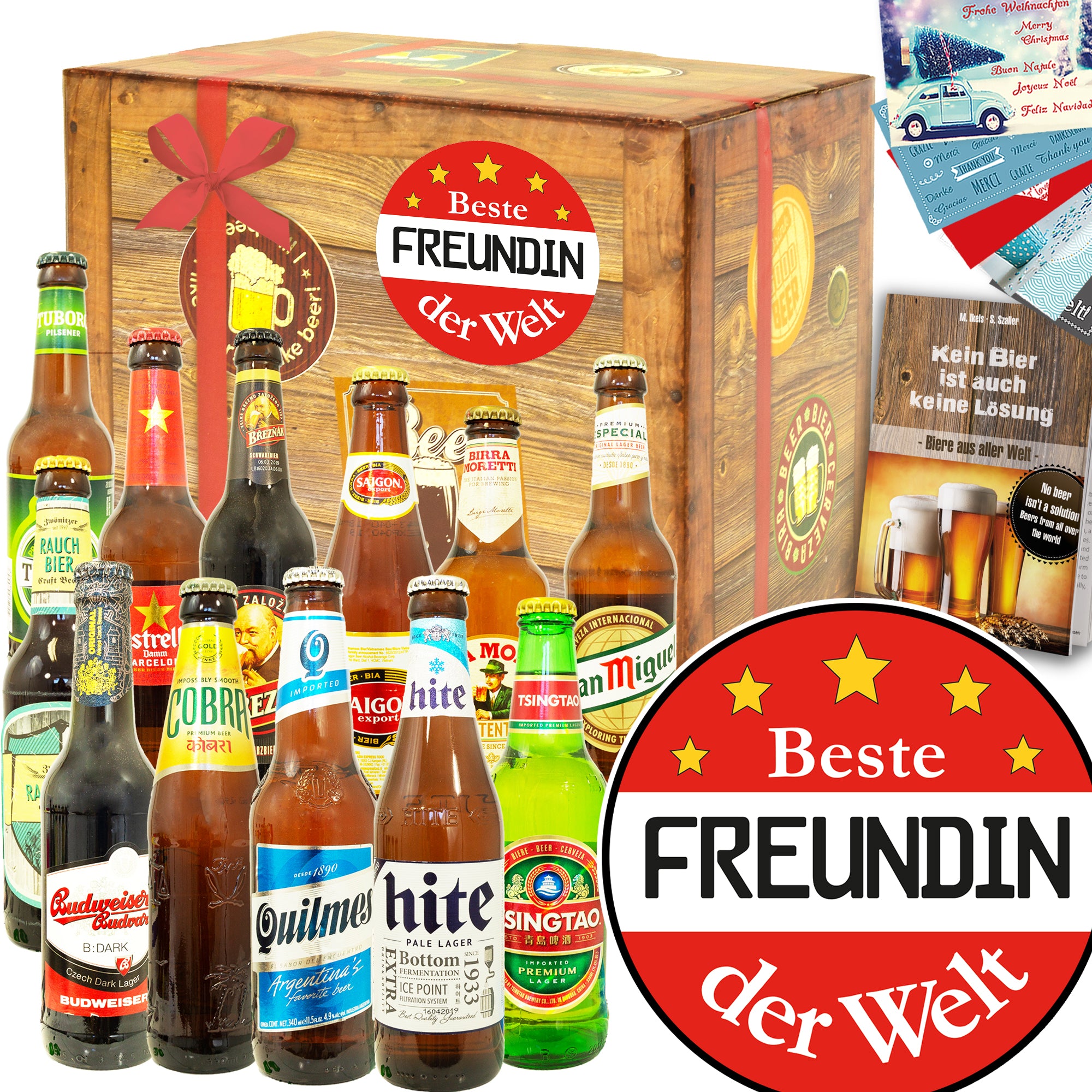 Beste Freundin | 12 Spezialitäten Biere der Welt Exoten | Bierpaket
