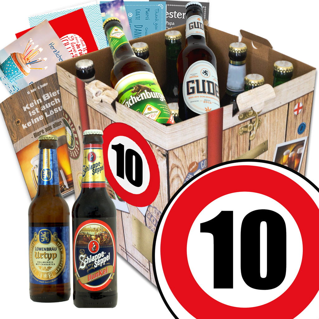 Zahl 10 | 9 Biersorten Deutsche Biere | Geschenkpaket