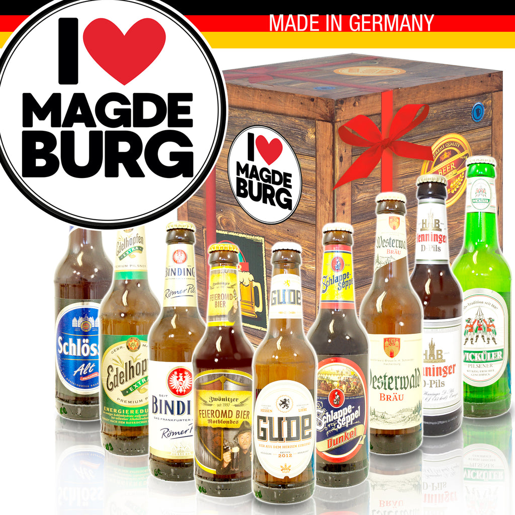 I love Magdeburg | 9 Flaschen Bier Deutschlandreise | Präsent