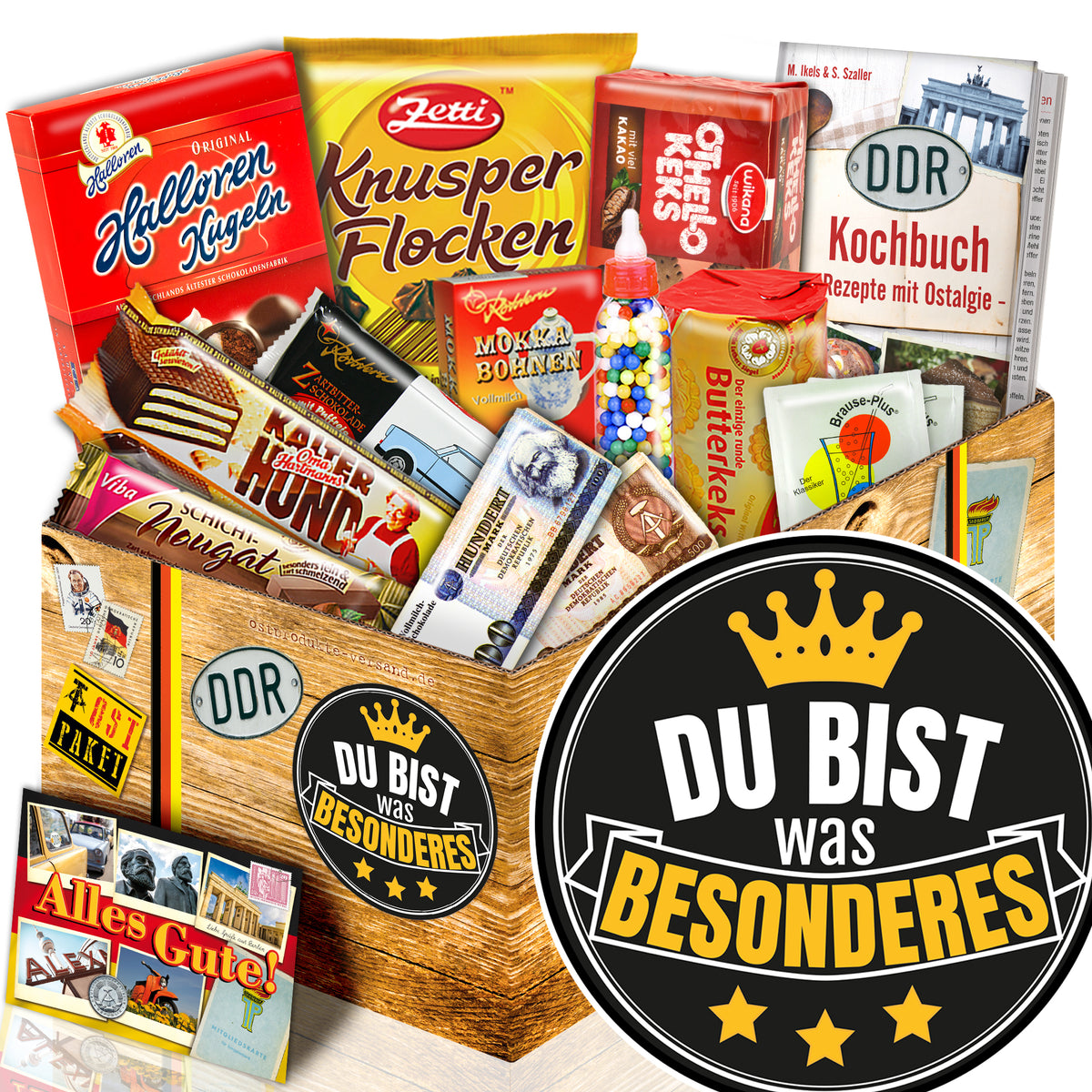 Du bist was Besonderes - Süßigkeiten Set DDR L - monatsgeschenke.de