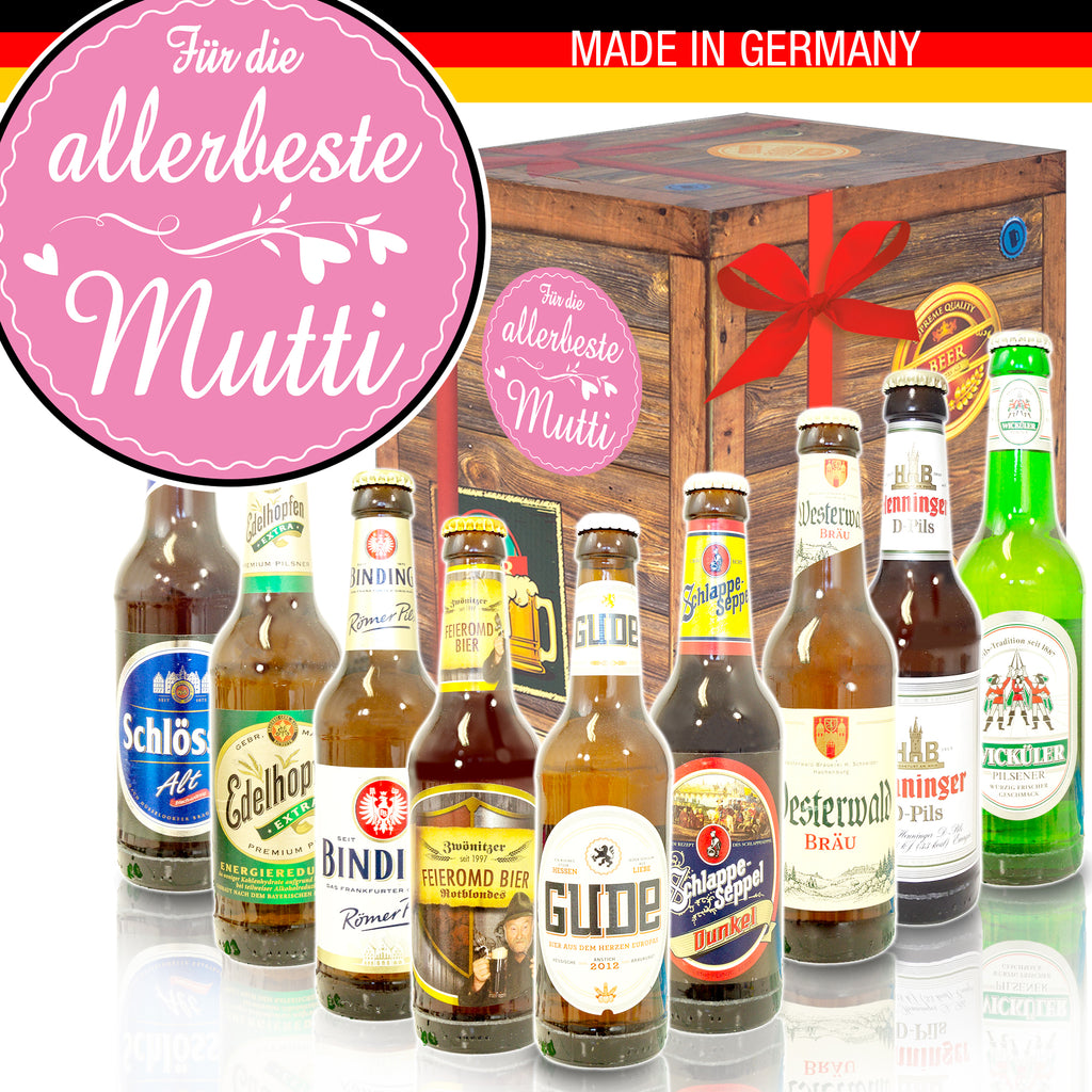 Für die allerbeste Mutti | 9x Biere Deutschland | Bier Geschenk