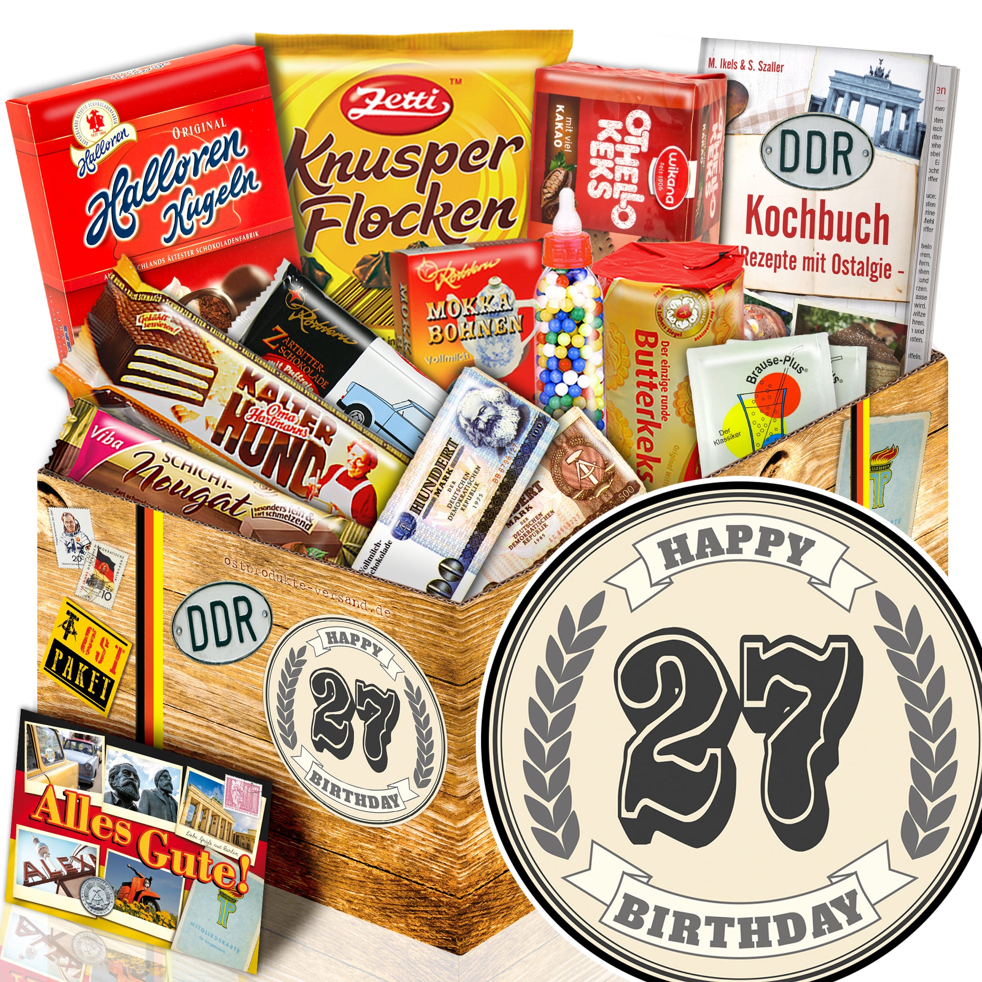 27 Zahl - Süßigkeiten Set DDR L - monatsgeschenke.de