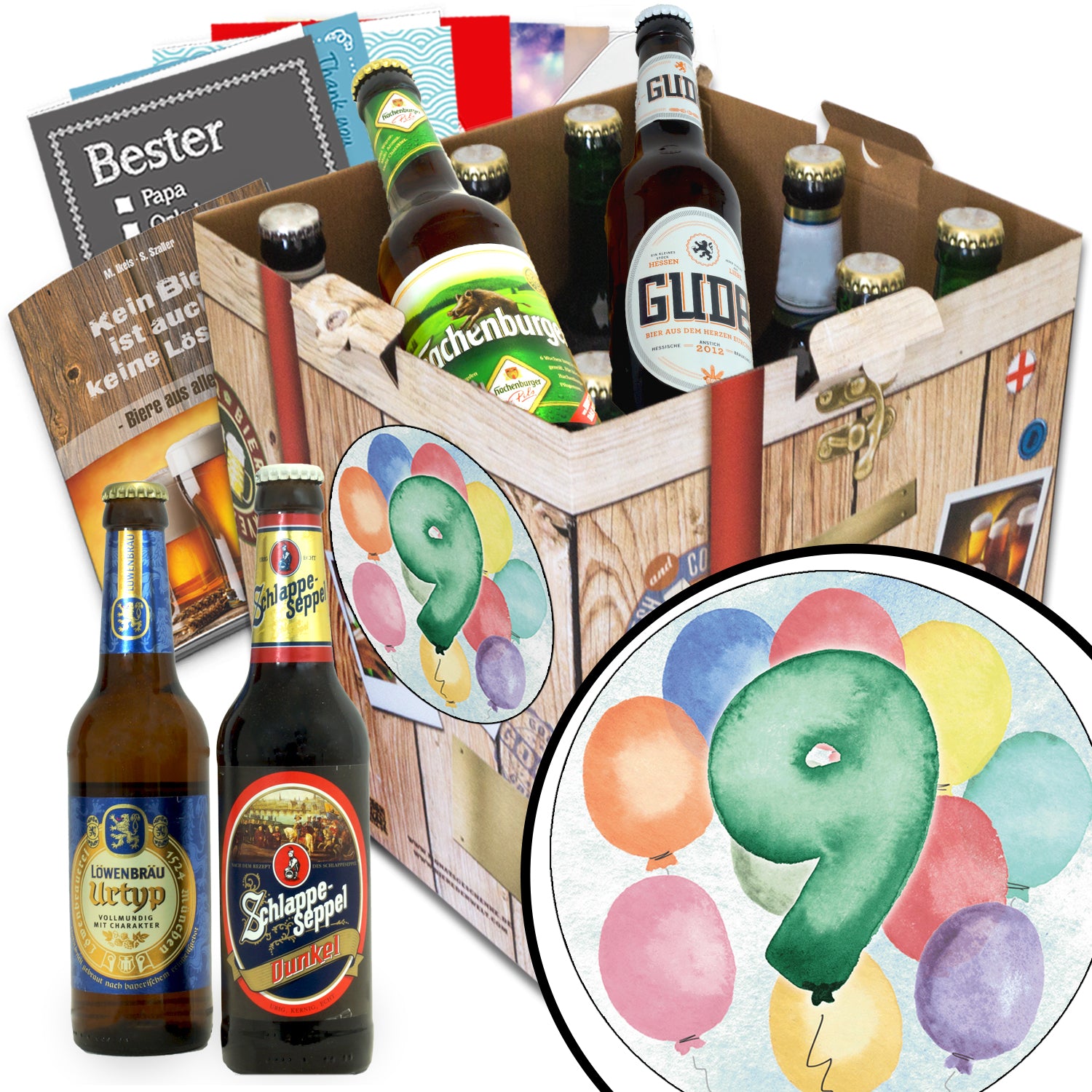 Jubiläum 9 | 9 Flaschen Biere aus Deutschland | Bierverkostung
