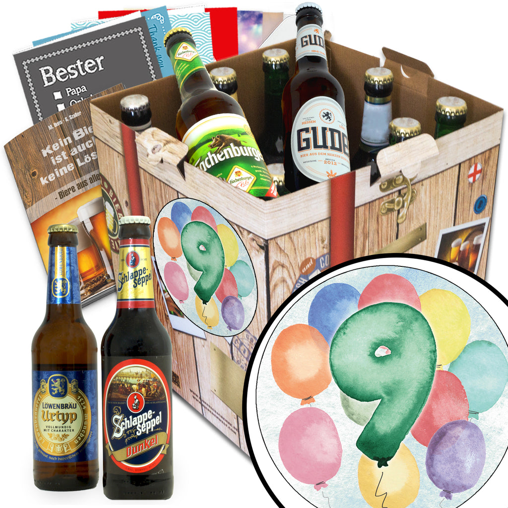 Jubiläum 9 | 9 Flaschen Biere aus Deutschland | Bierverkostung