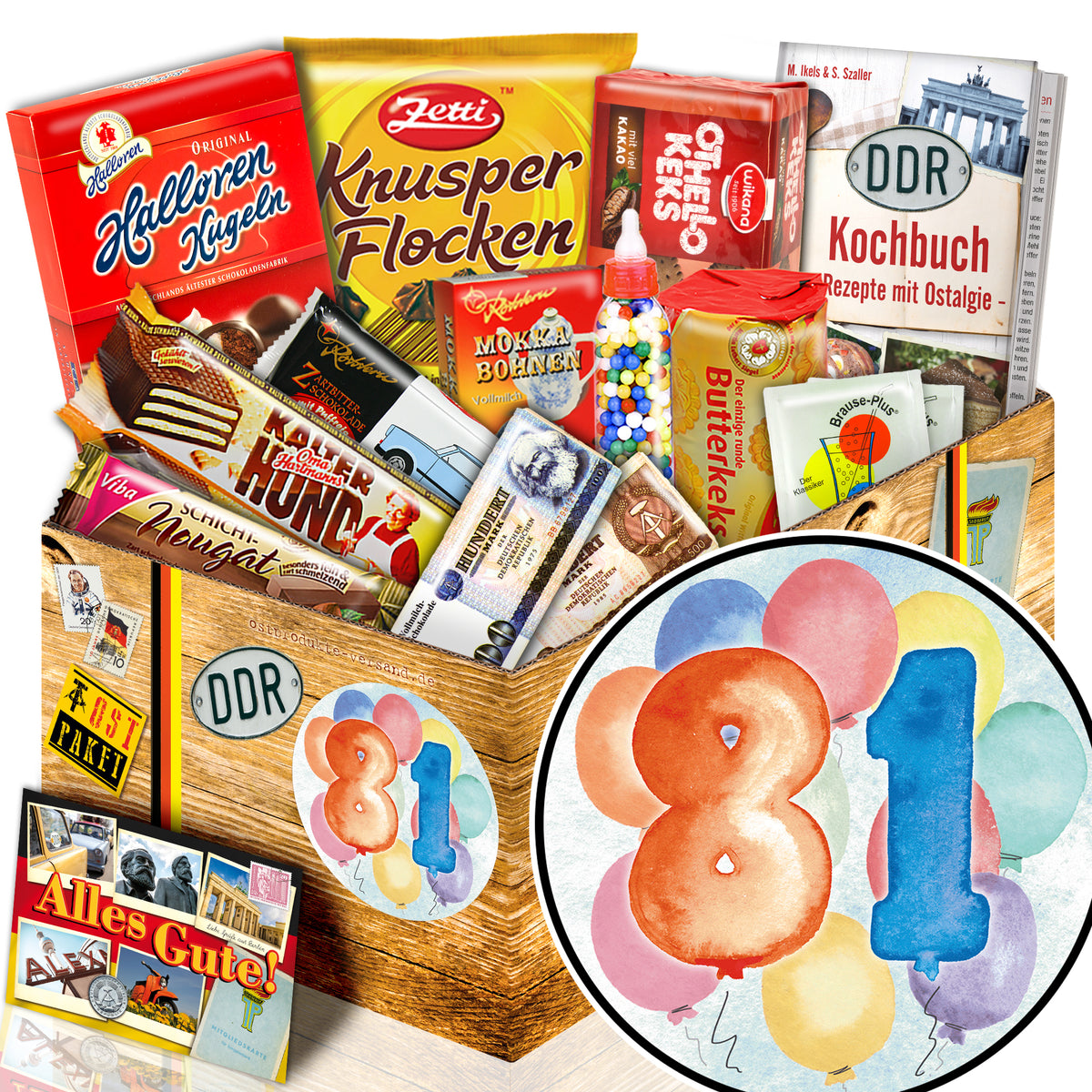 Zahl 81 - Süßigkeiten Set DDR L