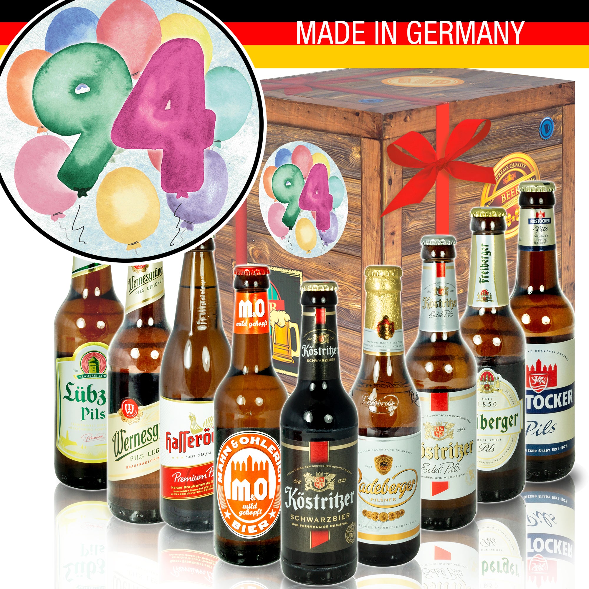 Geburtstag 94 | 9x Ostdeutsche Biere | Box