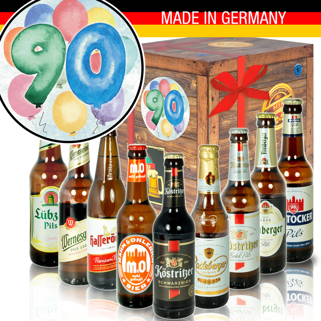 Geburtstag 90 | 9 Spezialitäten Biere aus Ostdeutschland | Geschenkpaket