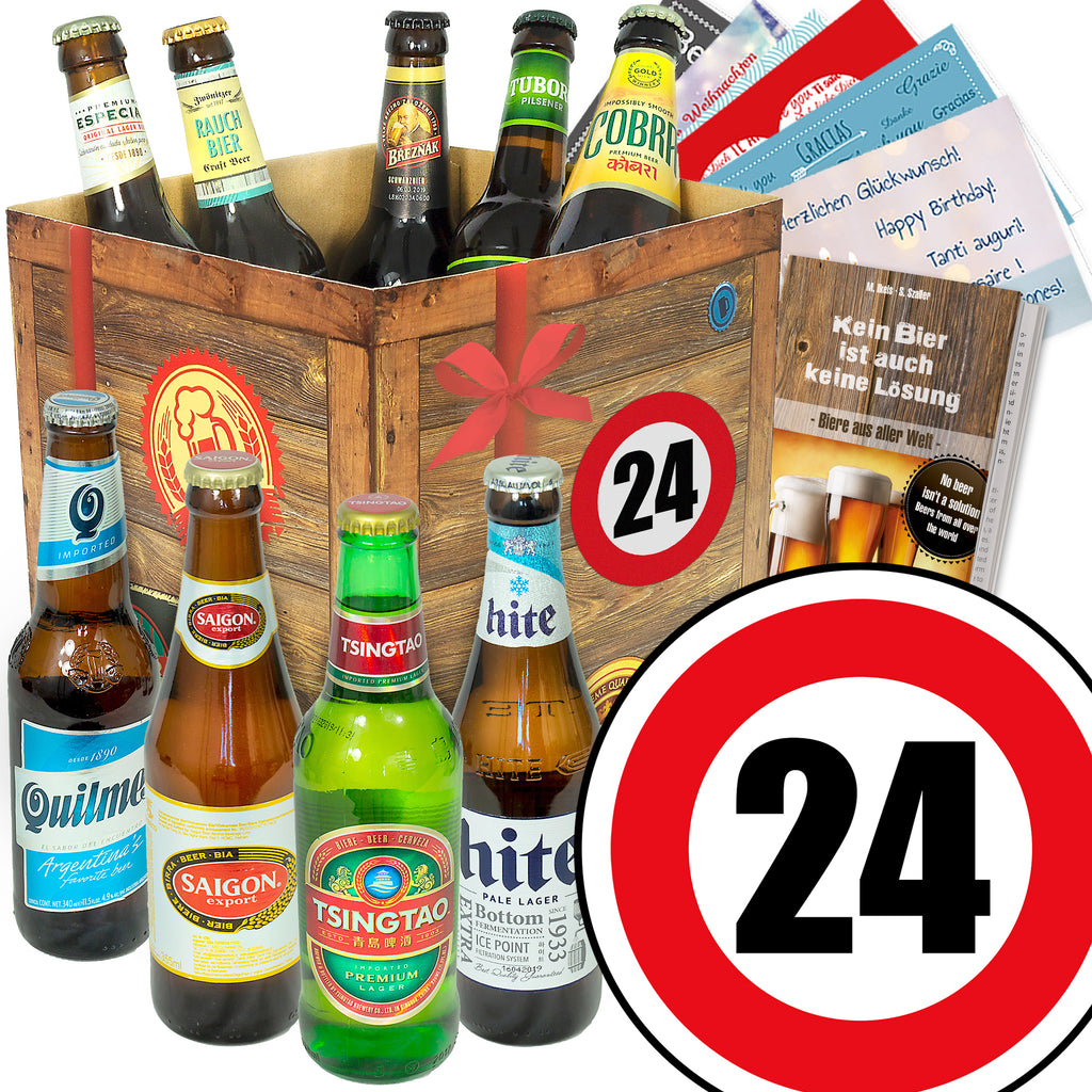 Zahl 24 | 9 Biersorten Bierweltreise | Geschenk Box