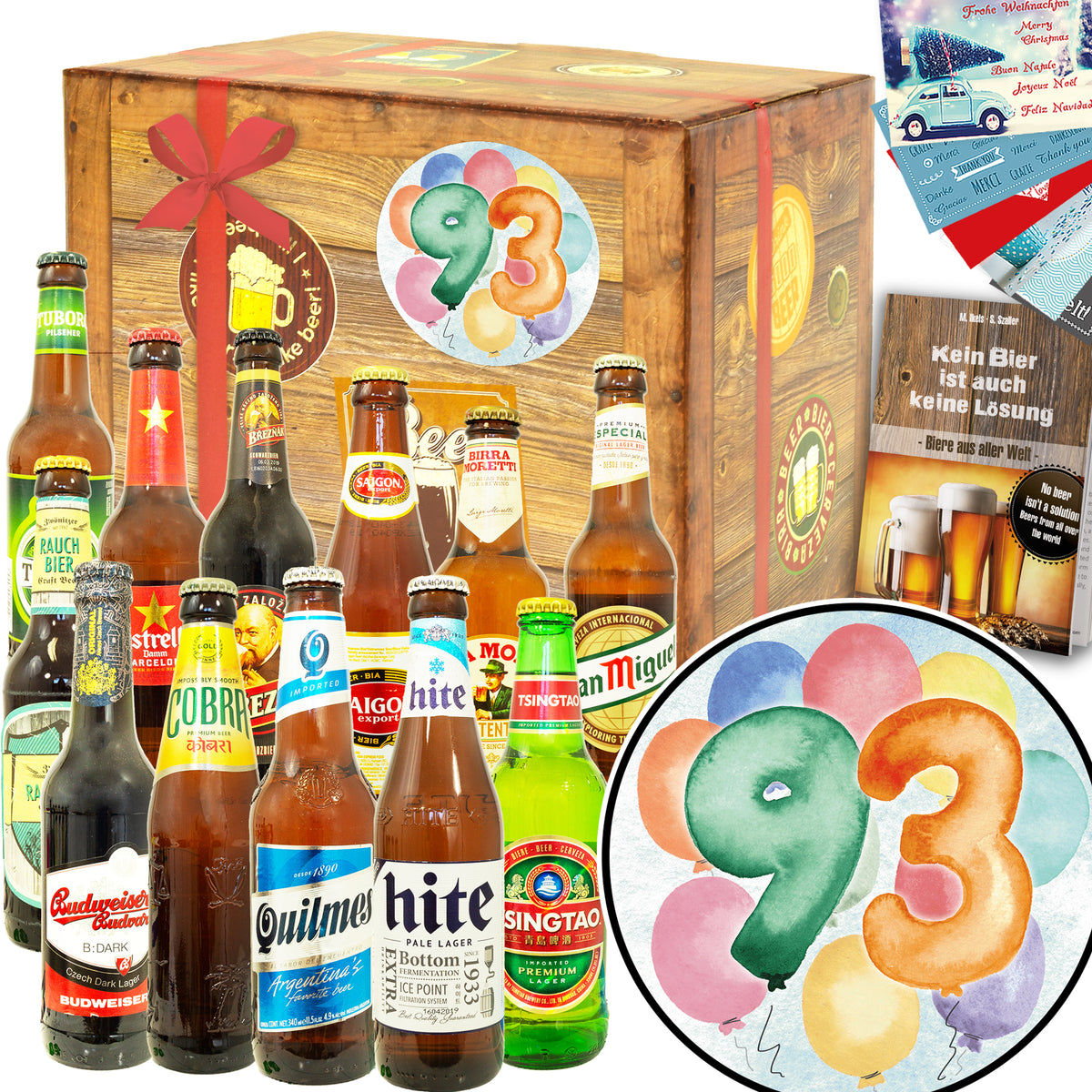 Geburtstag 93 | 12 Biersorten Bier Weltreise | Bierpaket