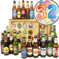 Geburtstag 32 | 24x Biere der Welt | Präsent