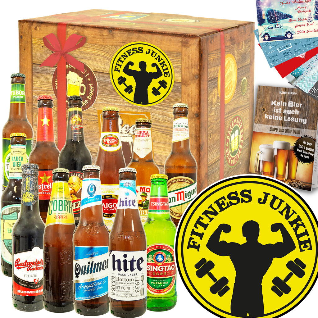 Fitnessjunkie | 12 Biersorten Biere der Welt Exoten | Geschenkkorb