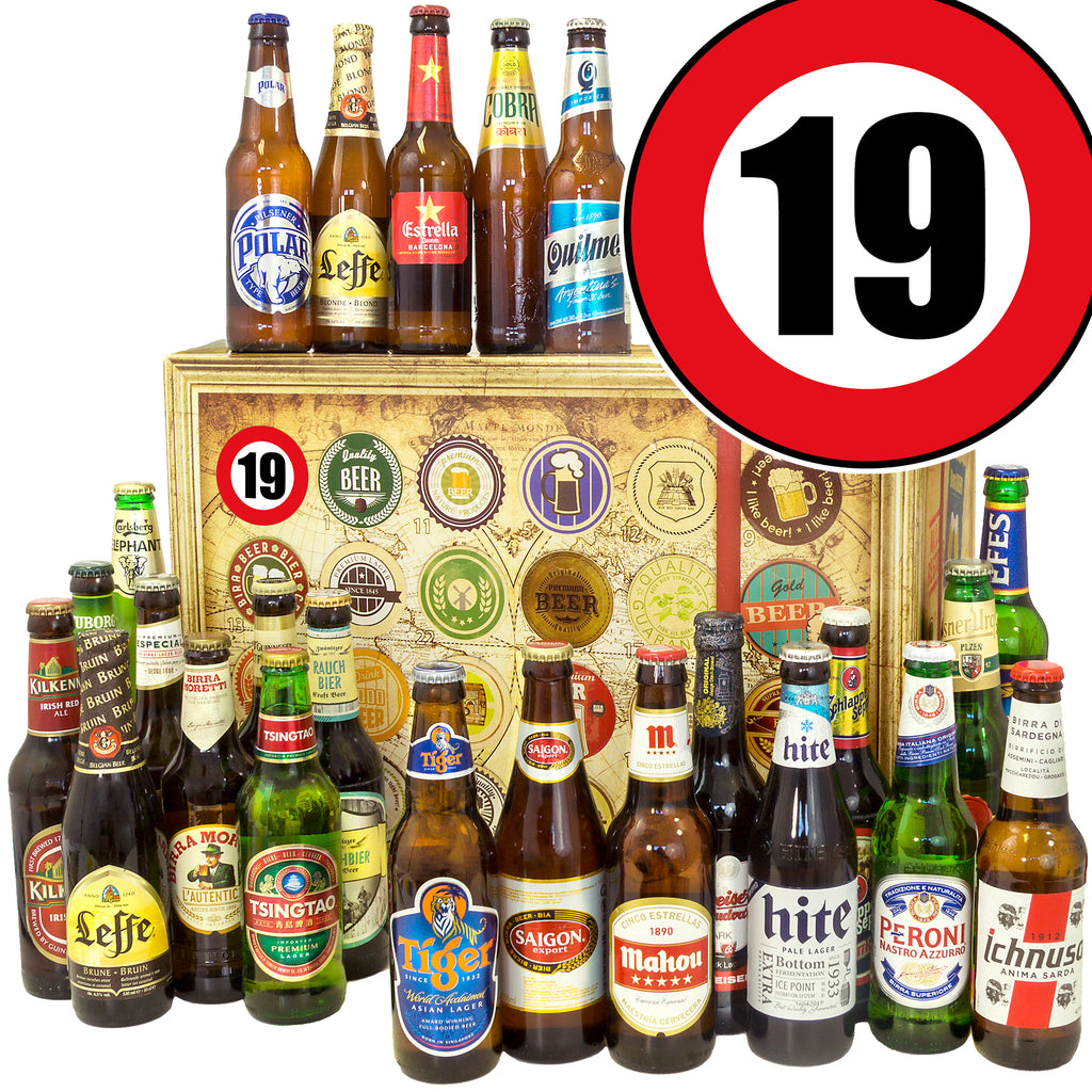 Geburtstag 19 | 24. Länder Bier aus aller Welt | Geschenkset