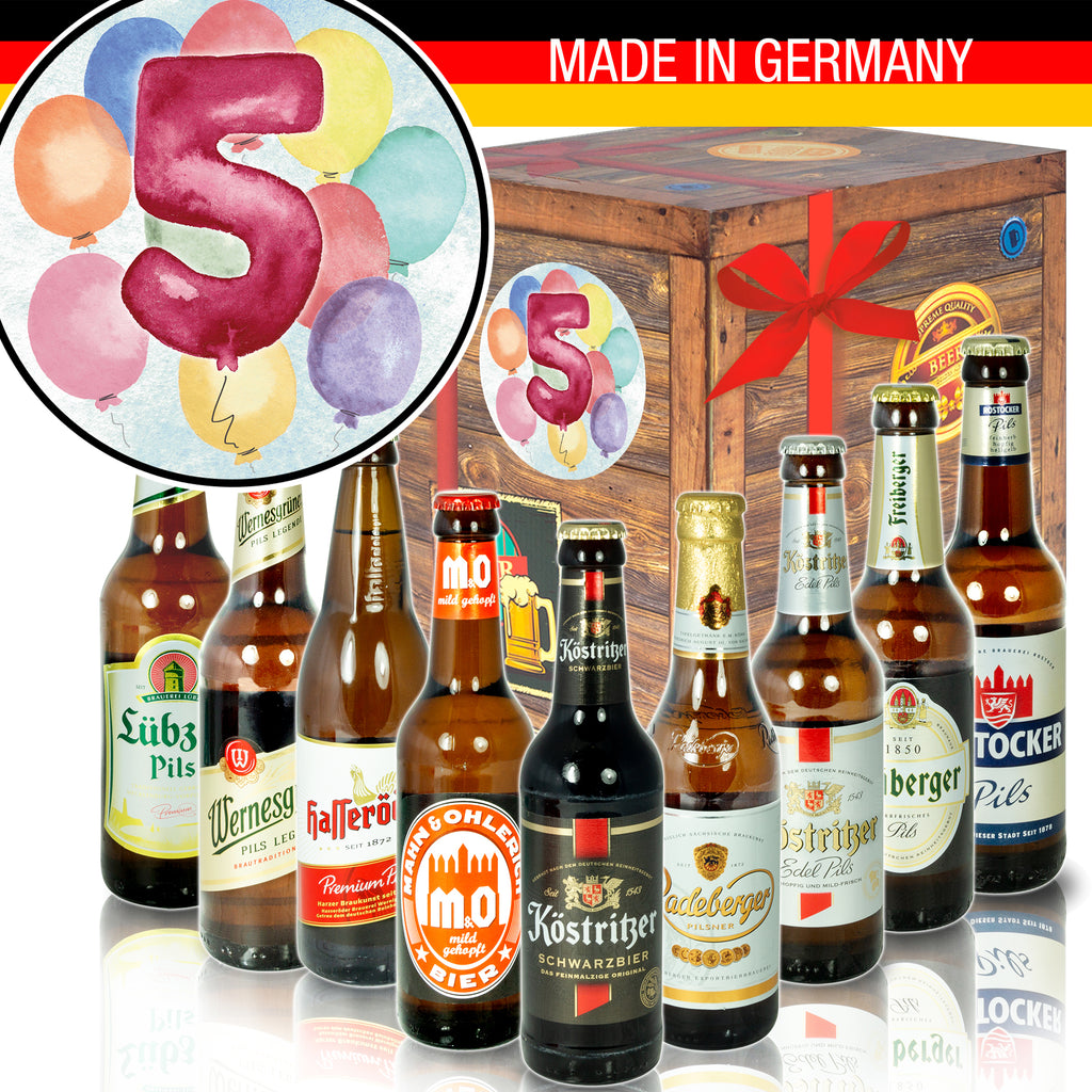 Hochzeitstag 5 | 9x Biere aus Ostdeutschland | Geschenk Box