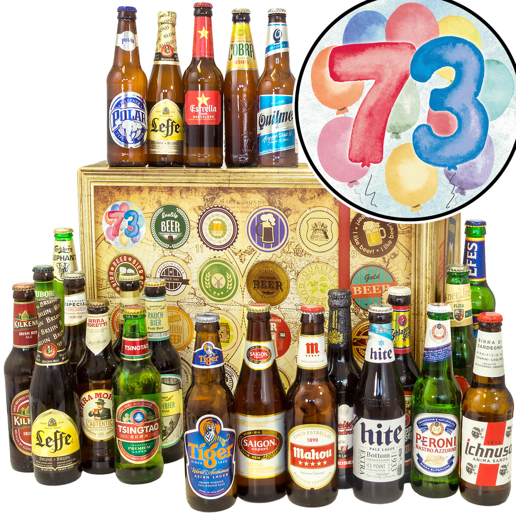 Geburtstag 73 | 24 Biersorten Bier International | Box