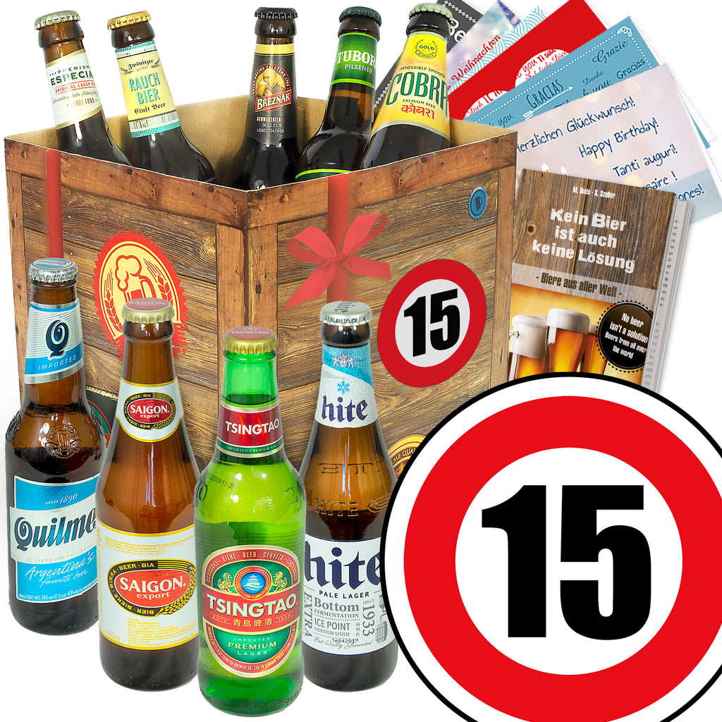 Zahl 15 | 9 Biersorten Biere der Welt | Geschenkset