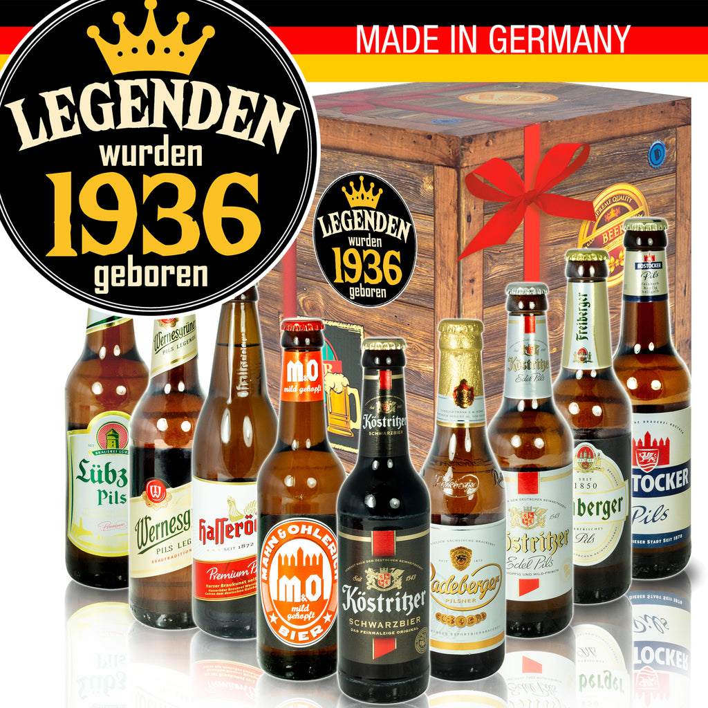 Legenden 1936 | 9x Biere aus Ostdeutschland | Geschenk Box