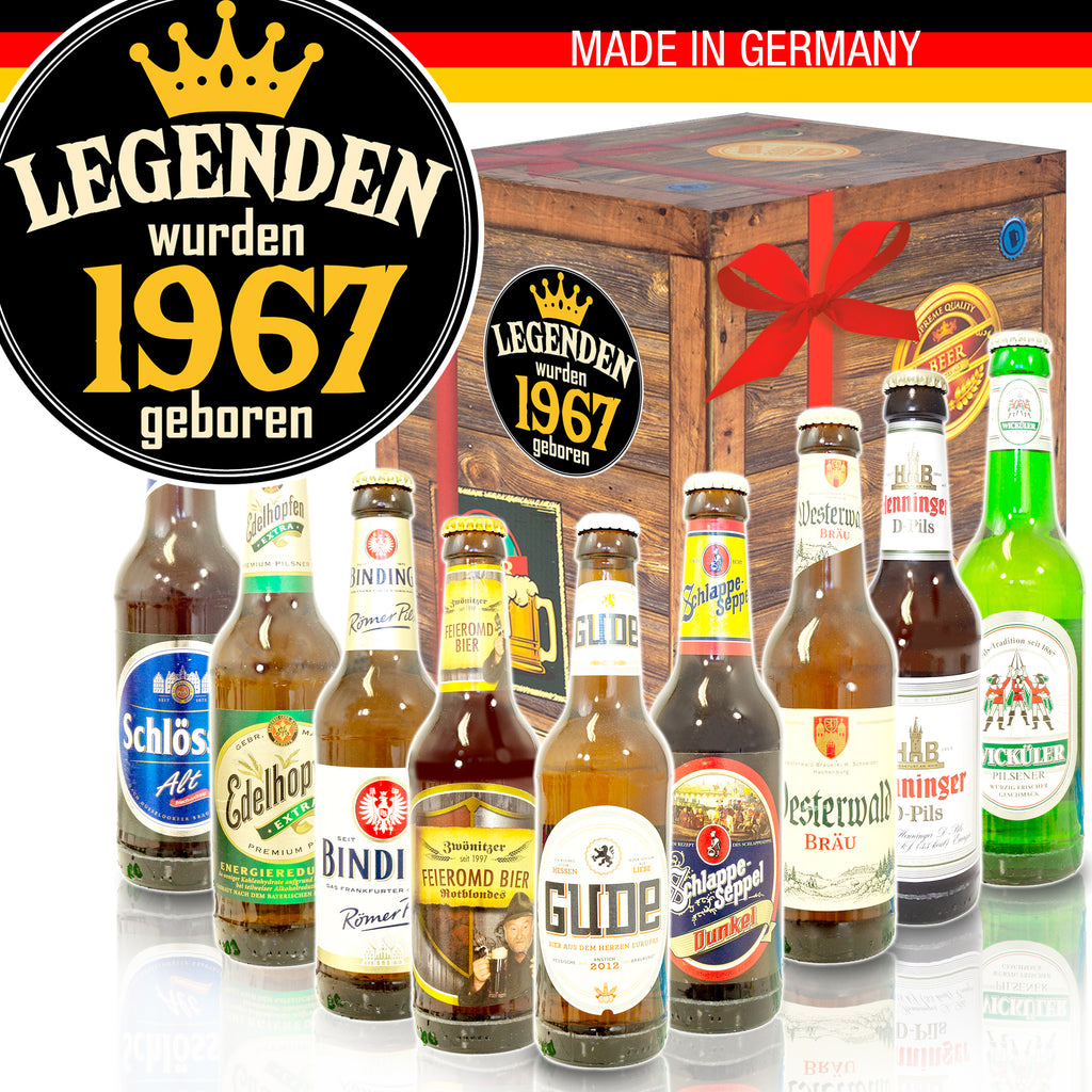 Legenden 1967 | 9 Spezialitäten Deutsche Biere | Geschenkkorb