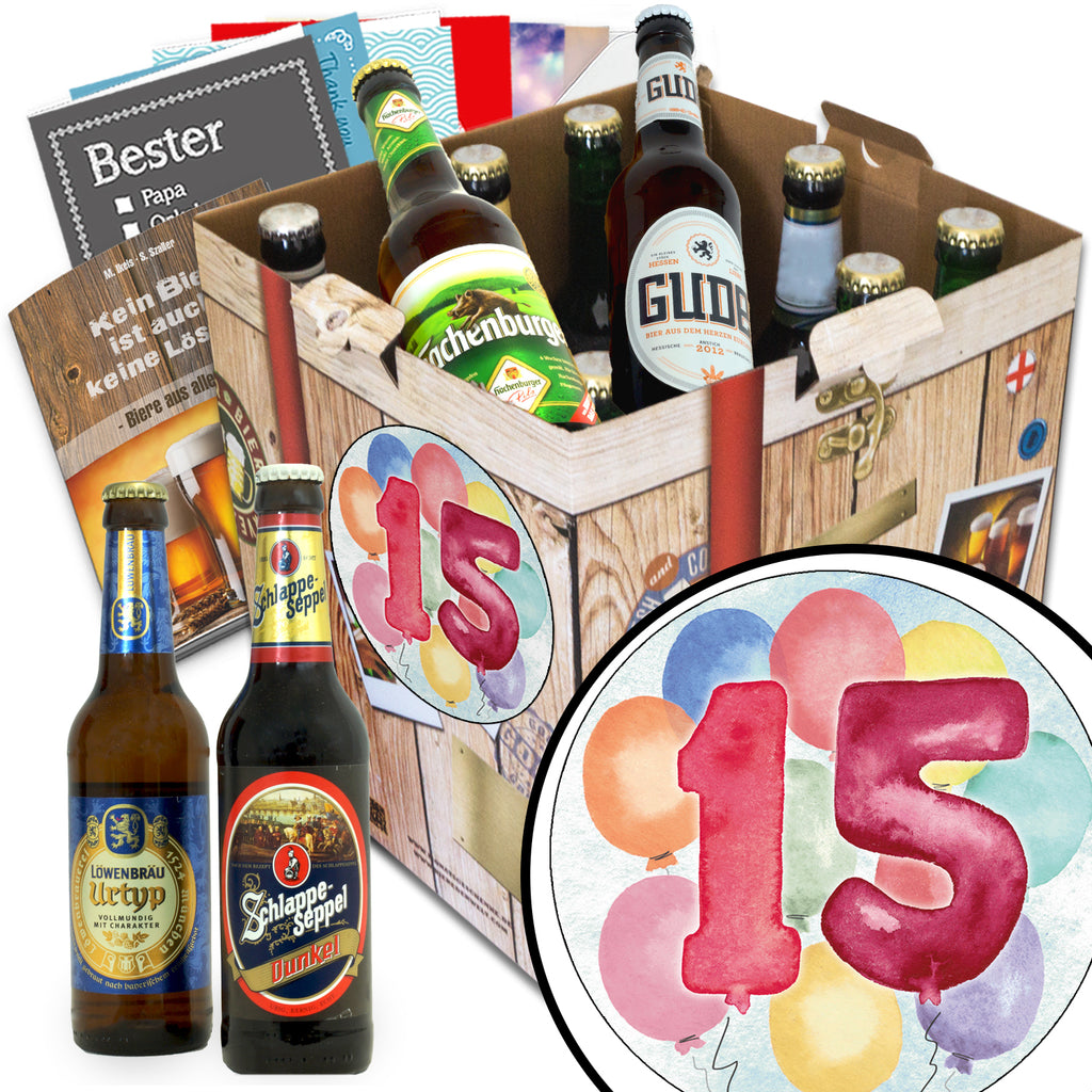 Jubiläum 15 | 9x Biere Deutschland | Bier Geschenk