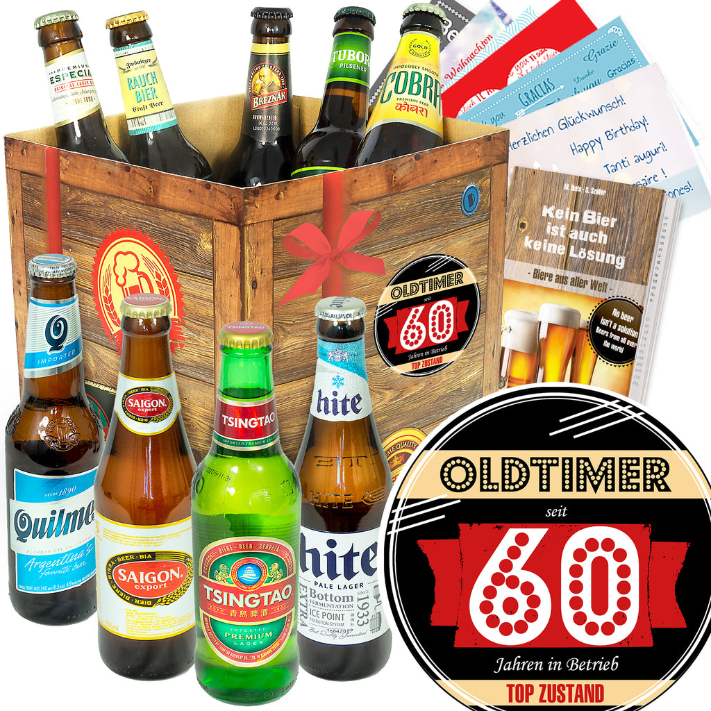 Oldtimer 60 | 9 Flaschen Biere der Welt Exoten | Paket