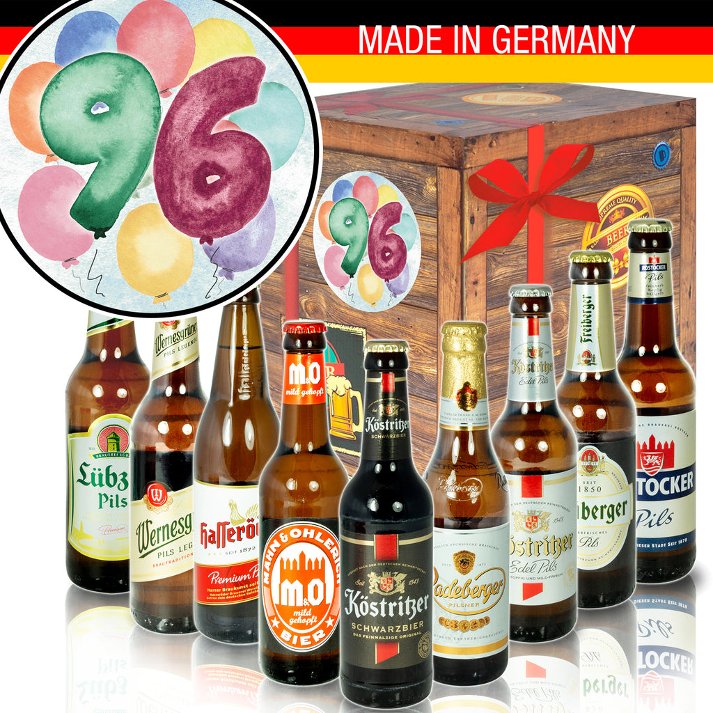Geburtstag 96 | 9x Bier Biere aus Ostdeutschland | Bierbox