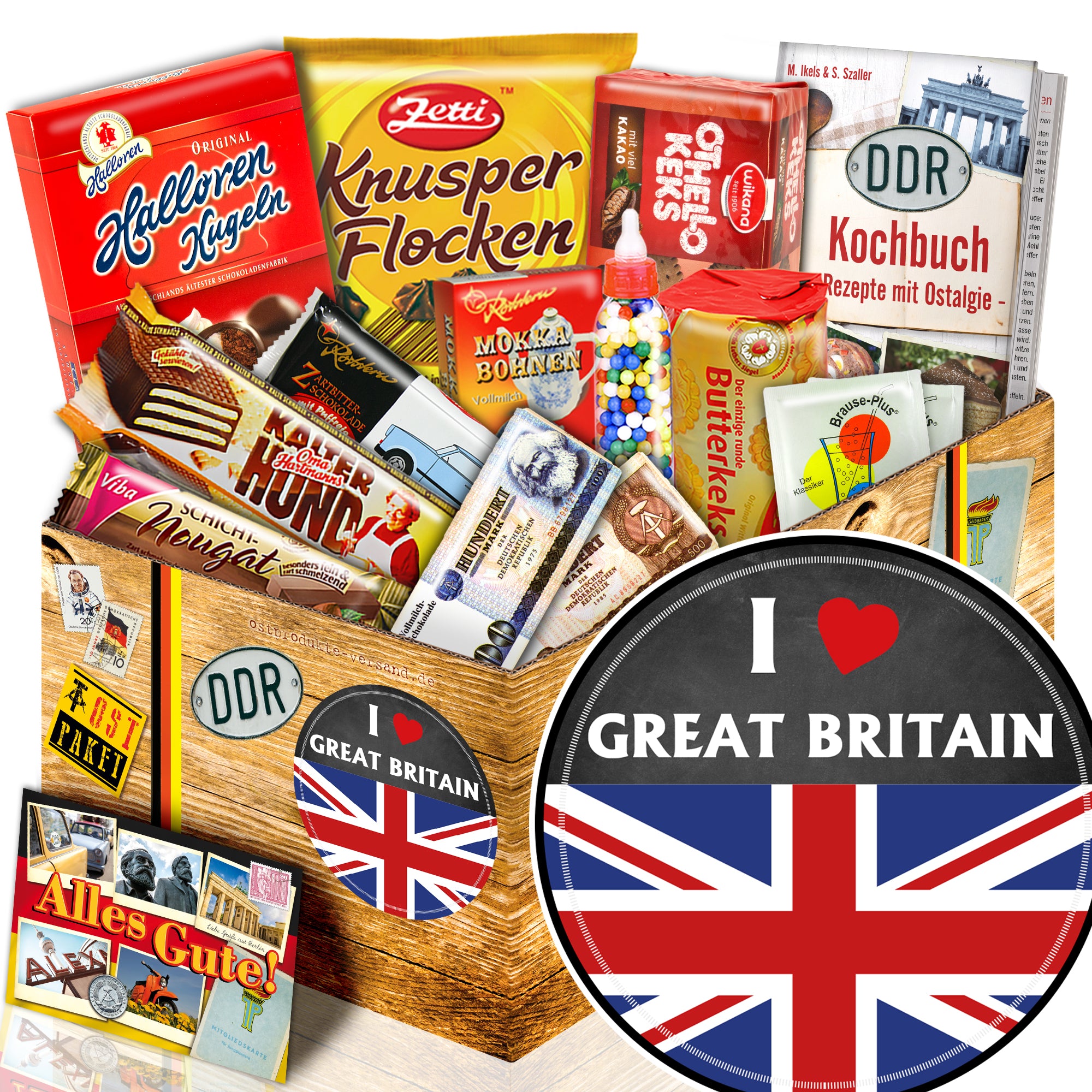 I love Great Britain - Süßigkeiten Set DDR L