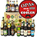 Opas sind wie Väter nur cooler | 24x Bier Bier International und Deutschland | Geschenk Set