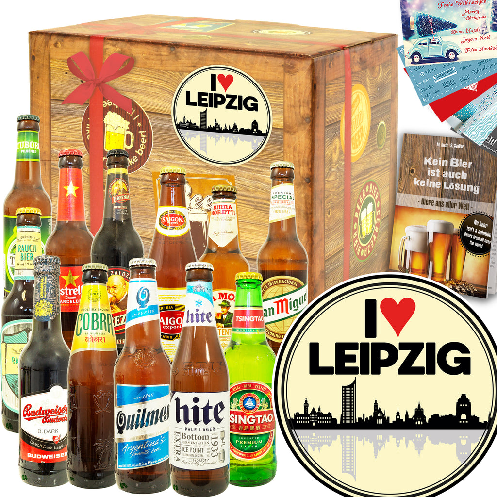I love Leipzig | 12 Spezialitäten Biere aus aller Welt | Bierpaket