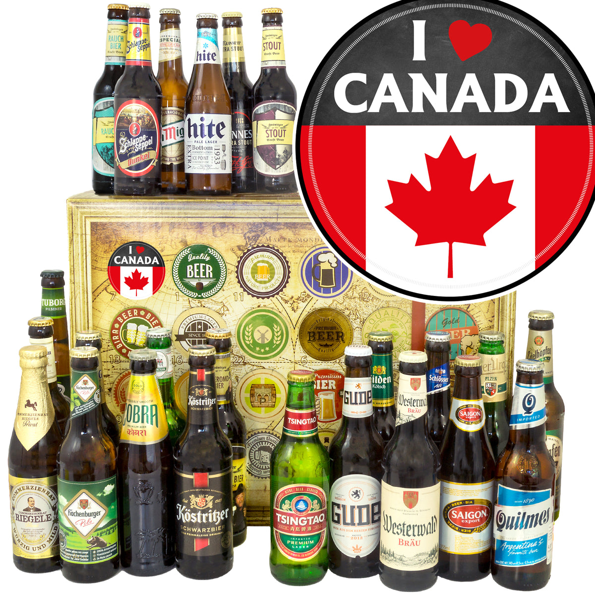 I love Canada | 24 Biersorten Bier International und Deutschland | Biertasting