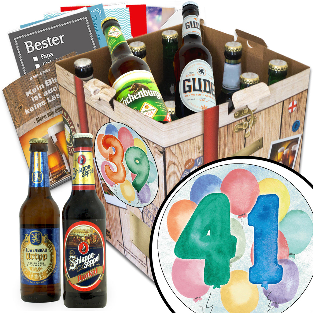 Geburtstag 41 | 9 Flaschen Biere Deutschland | Geschenkset