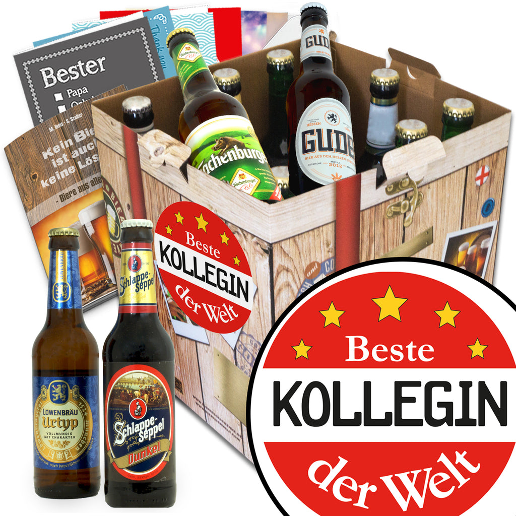 Beste Kollegin | 9 Flaschen Biere aus Deutschland | Bierset
