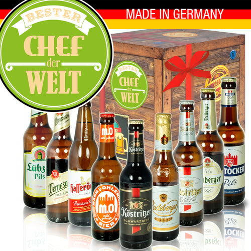 Bester Chef | 9 Spezialitäten Biere aus Ostdeutschland | Geschenkidee