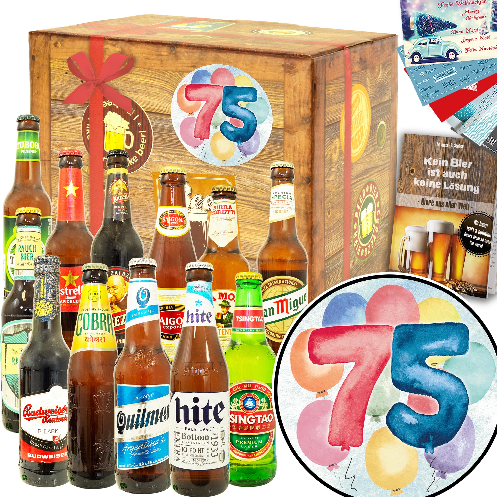 Geburtstag 75 | 12 Spezialitäten Bier International | Bierpaket