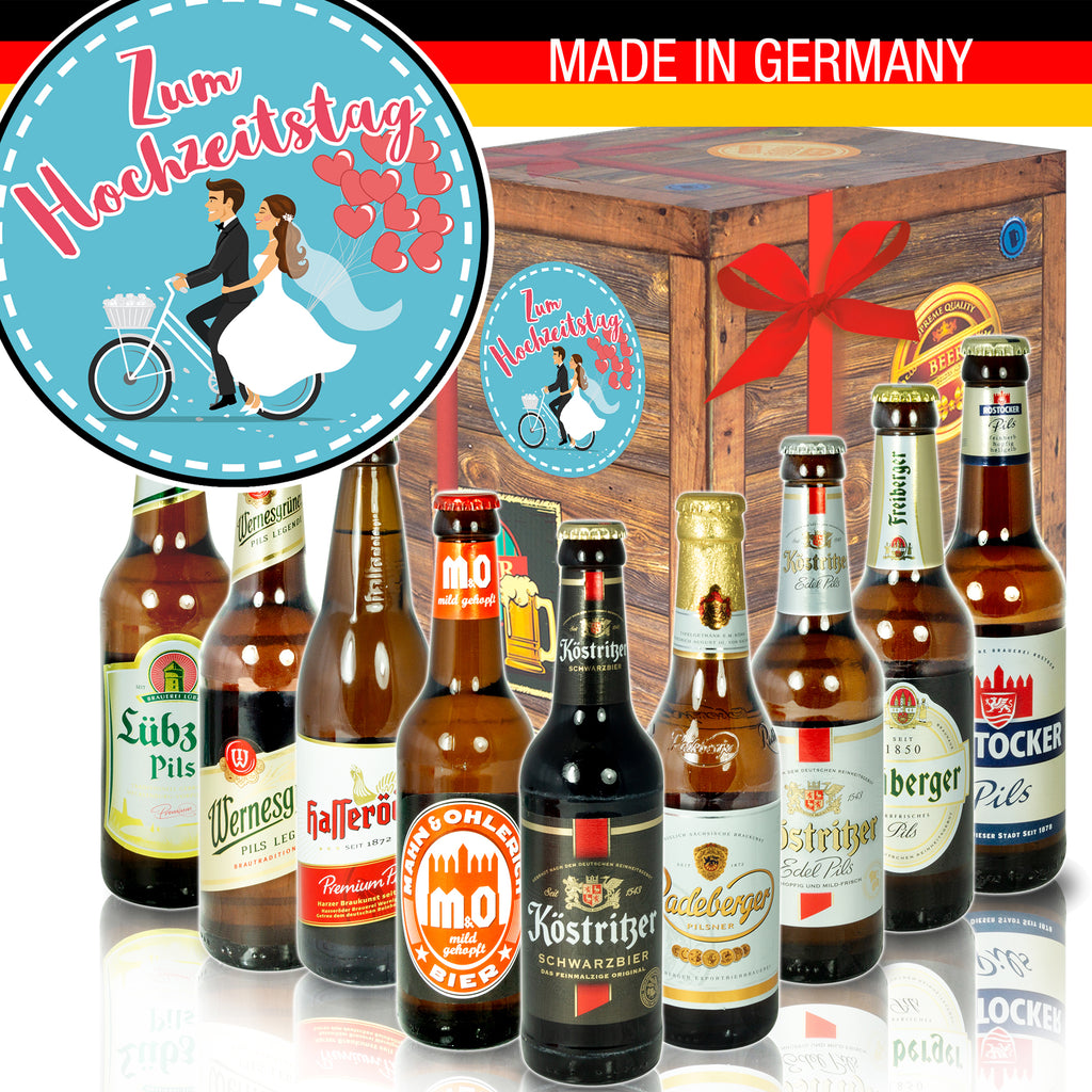 Zum Hochzeitstag | 9x Bier Ostdeutsche Biere | Probierpaket