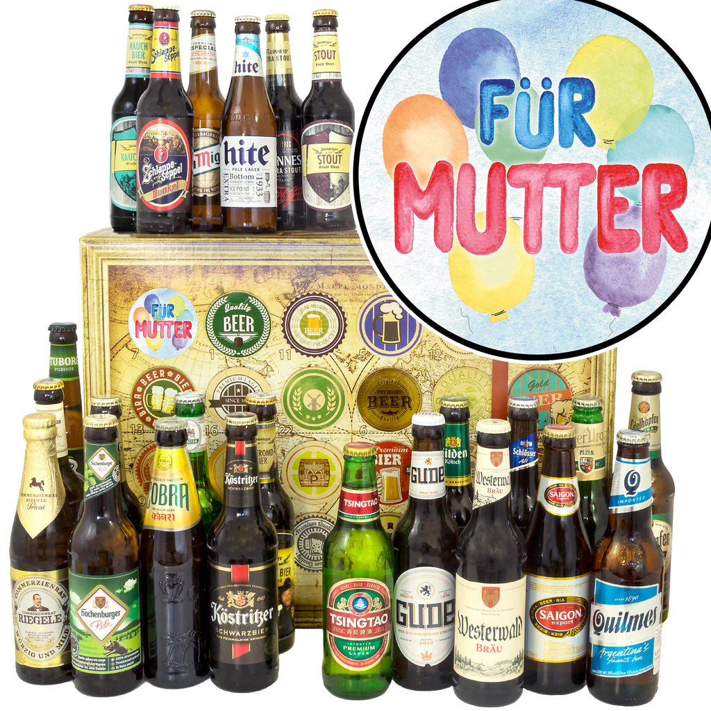 Für Mutter | 24 Biersorten Bier International und Deutschland | Bierverkostung