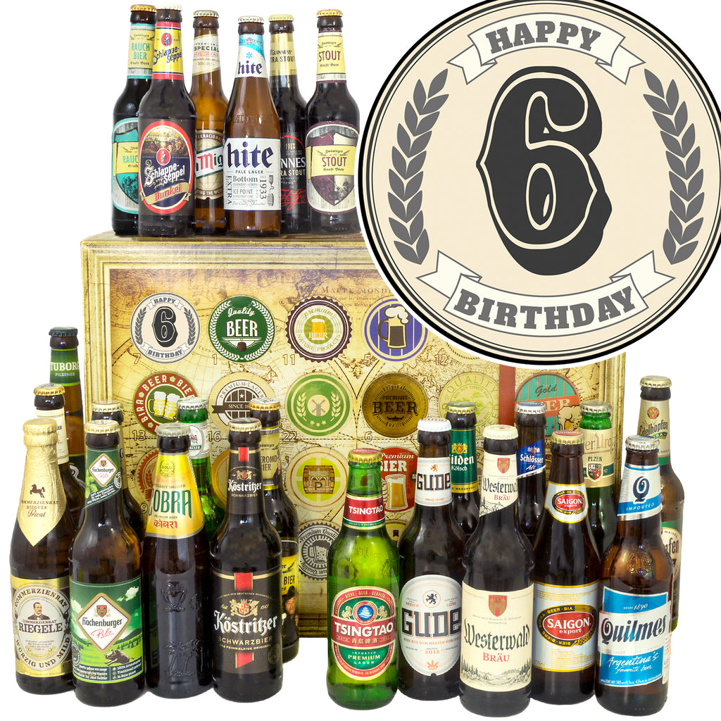 Geburtstag 6 | 24 Biersorten Bier Deutschland und Welt | Bierverkostung