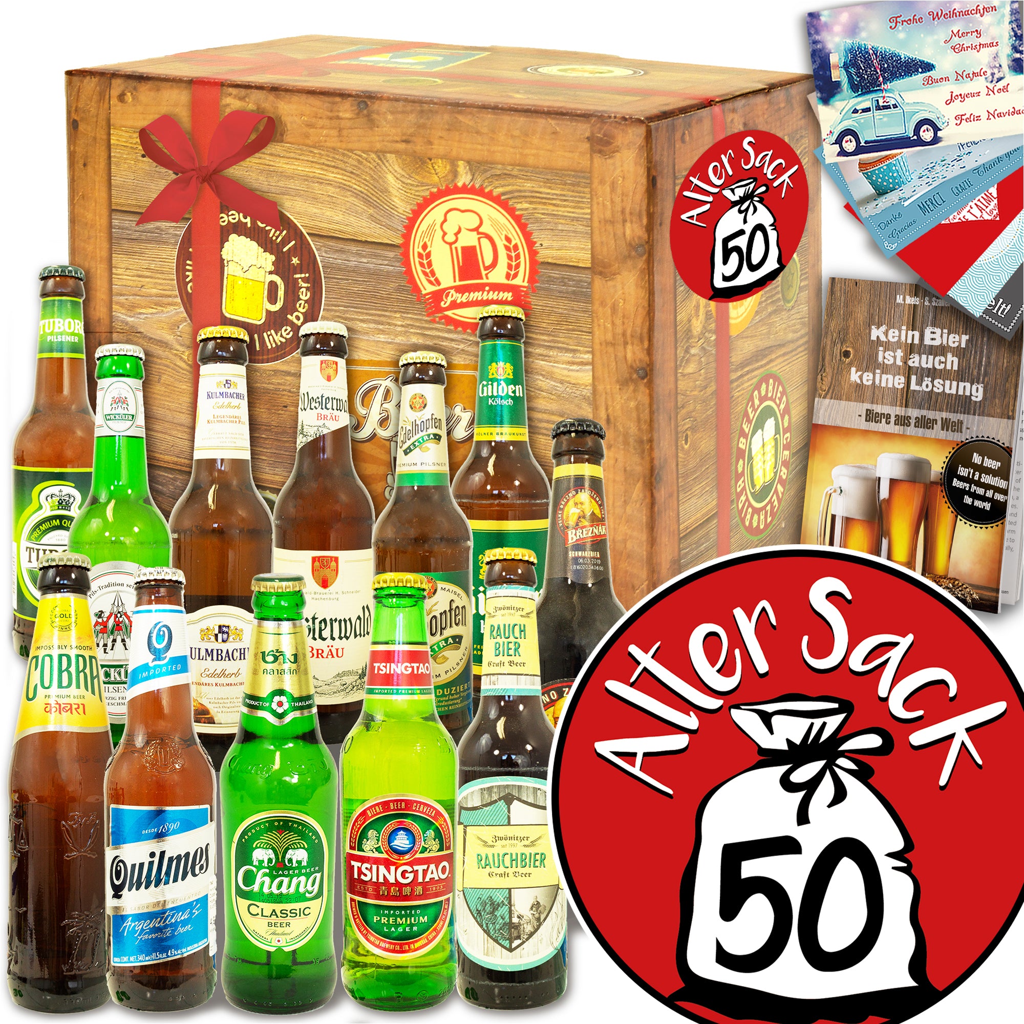 Alter Sack 50 | 12x Biere Welt und Deutschland | Bierpaket