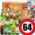 Zahl 64 | 12 Flaschen Bier International und DE | Geschenkset