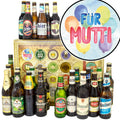 Für Mutti | 24 Flaschen Bier aus Welt und Deutschland | Geschenkpaket
