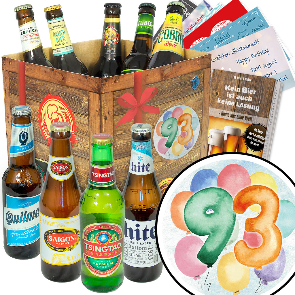 Geburtstag 93 | 9 Biersorten Bier Weltreise | Bierpaket