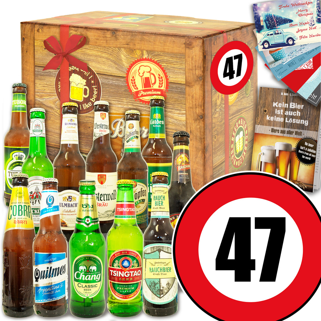 Zahl 47 | 12 Biersorten Biere Welt und Deutschland | Box