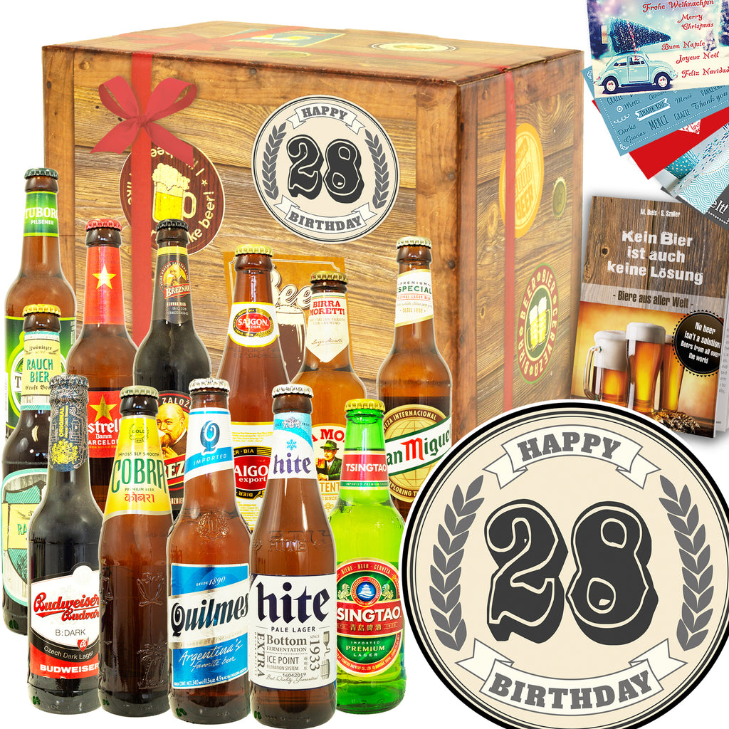 Geburtstag 28 | 12 Biersorten Bier Weltreise | Bierverkostung