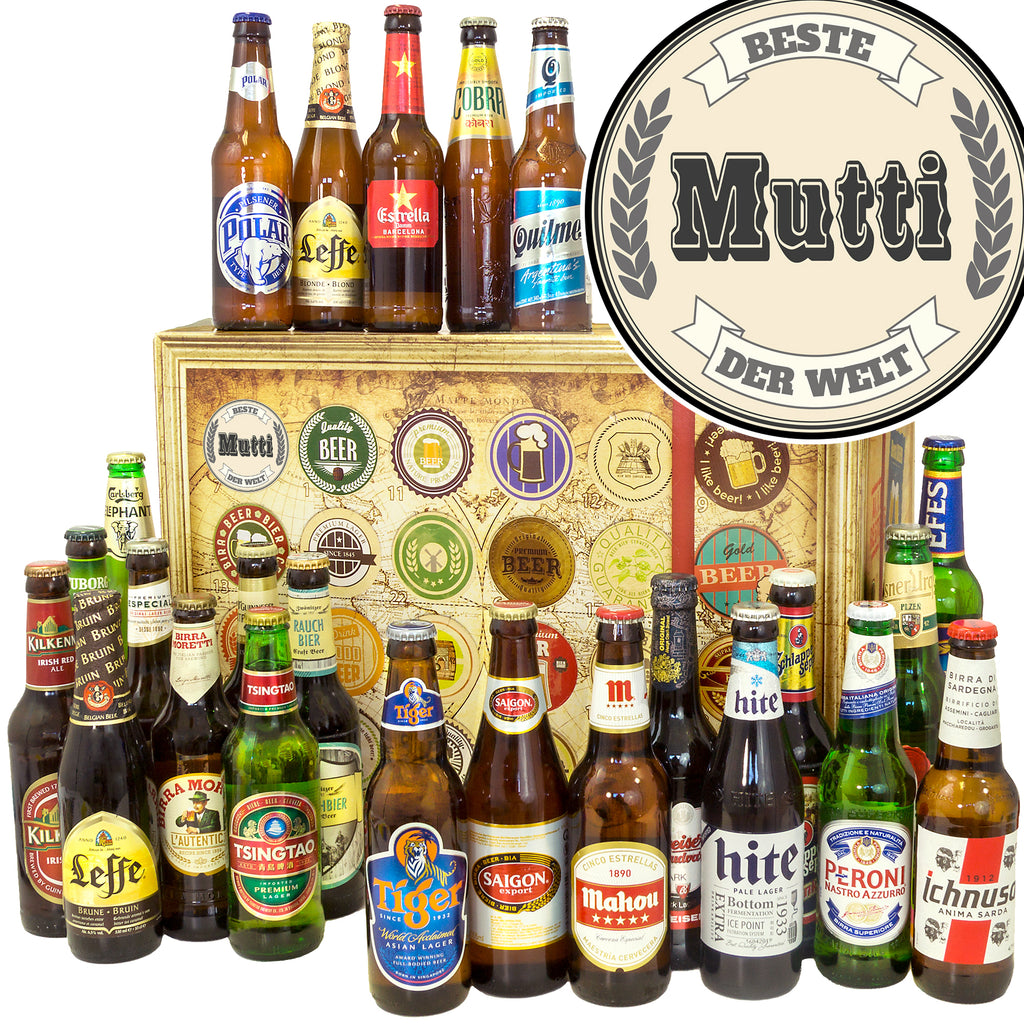 Beste Mutti | 24 Länder Biere der Welt | Biergeschenk