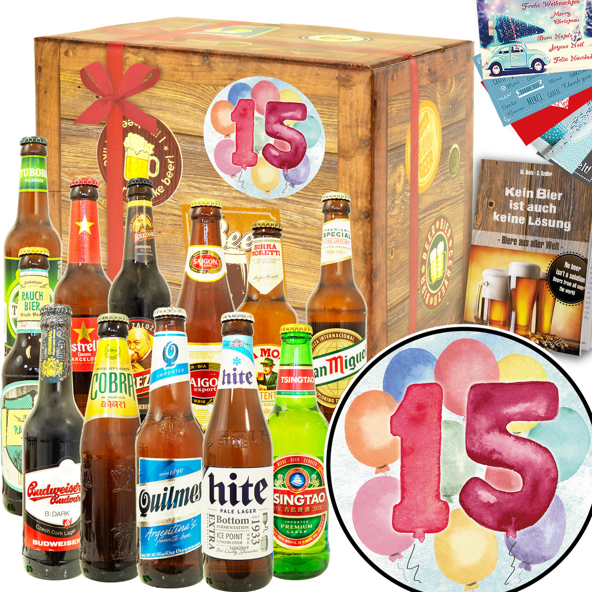 Jubiläum 15 | 12 Länder Bier International | Biergeschenk